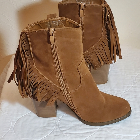 Brown Fringe Ankle Boots - Picture 5 of 5